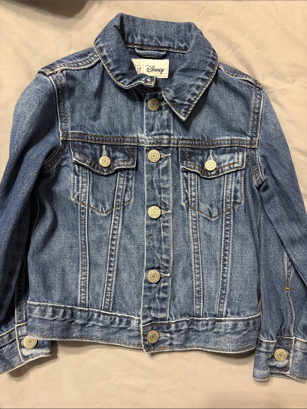 Disney GAP toddler Medium Blue Denim Jacket with Disney Tag - Picture 5 of 5